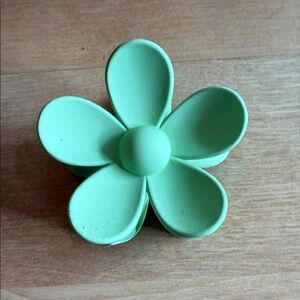 Mint Green Flower Hair Clip